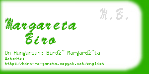 margareta biro business card